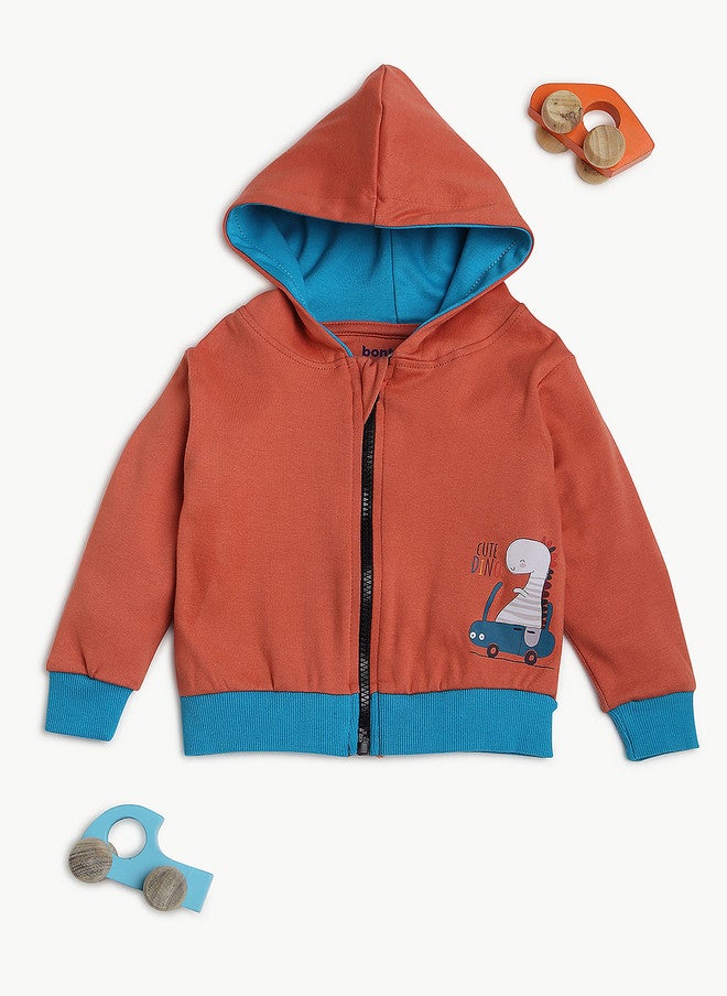 Bontots Infant Boys Organic Cotton Zipper Hoodie - Image 2
